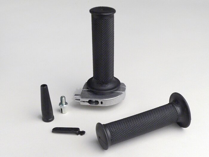 Quick action throttle grip -TOMASELLI Ø=22mm vertical- Alloy