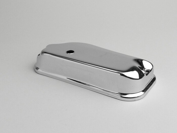 Tapa del cárter del carburador - CALIDAD OEM - Vespa PX (-1984), Rally180 (VSD1T), Rally200 (VSE1T), Sprint150 (VLB1T), TS125 (VNL3T), GT125 (VNL2T), GTR125 (VNL2T), Super, VNA, VNB, VBA, VBB - Cromo