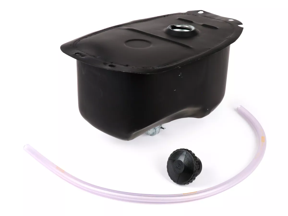 Fuel tank set incl. filler cap, fuel tap and hose -LML- Vespa PX (-1984), VNA, VNB, VBA, VBB, GL150 (VLA1T), Super, Sprint150 (VLB1T), GT125 (VNL2T), GTR125 (VNL2T), TS125 (VNL3T)