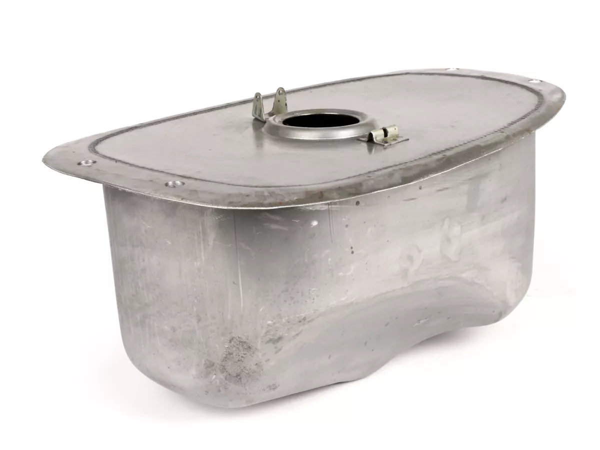 Tank -PREMIUM, oiled sheet metal, without tank cap- Vespa PX (-1984), VNA, VNB, VBA, VBB, GL150 (VLA1T), Super, Sprint150 (VLB1T), GT125 (VNL2T), GTR125 (VNL2T), TS125 (VNL3T), Rally180 (VSD1T)