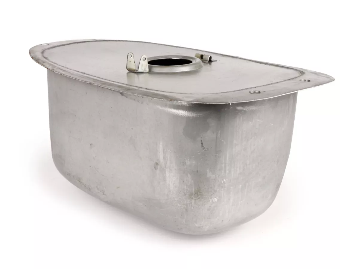 Tank -PREMIUM, oiled sheet metal, without tank cap- Vespa PX (-1984), VNA, VNB, VBA, VBB, GL150 (VLA1T), Super, Sprint150 (VLB1T), GT125 (VNL2T), GTR125 (VNL2T), TS125 (VNL3T), Rally180 (VSD1T)