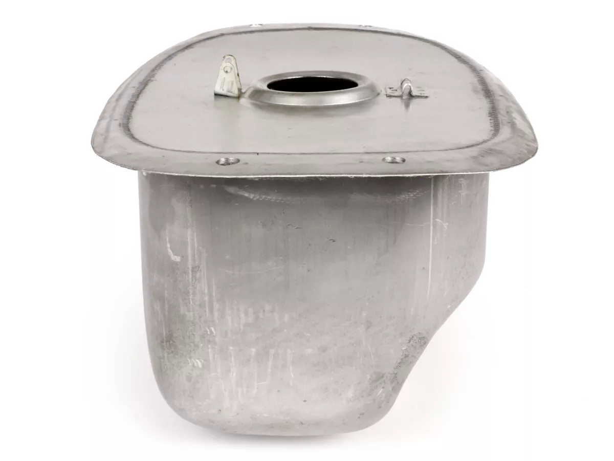 Tank -PREMIUM, oiled sheet metal, without tank cap- Vespa PX (-1984), VNA, VNB, VBA, VBB, GL150 (VLA1T), Super, Sprint150 (VLB1T), GT125 (VNL2T), GTR125 (VNL2T), TS125 (VNL3T), Rally180 (VSD1T)