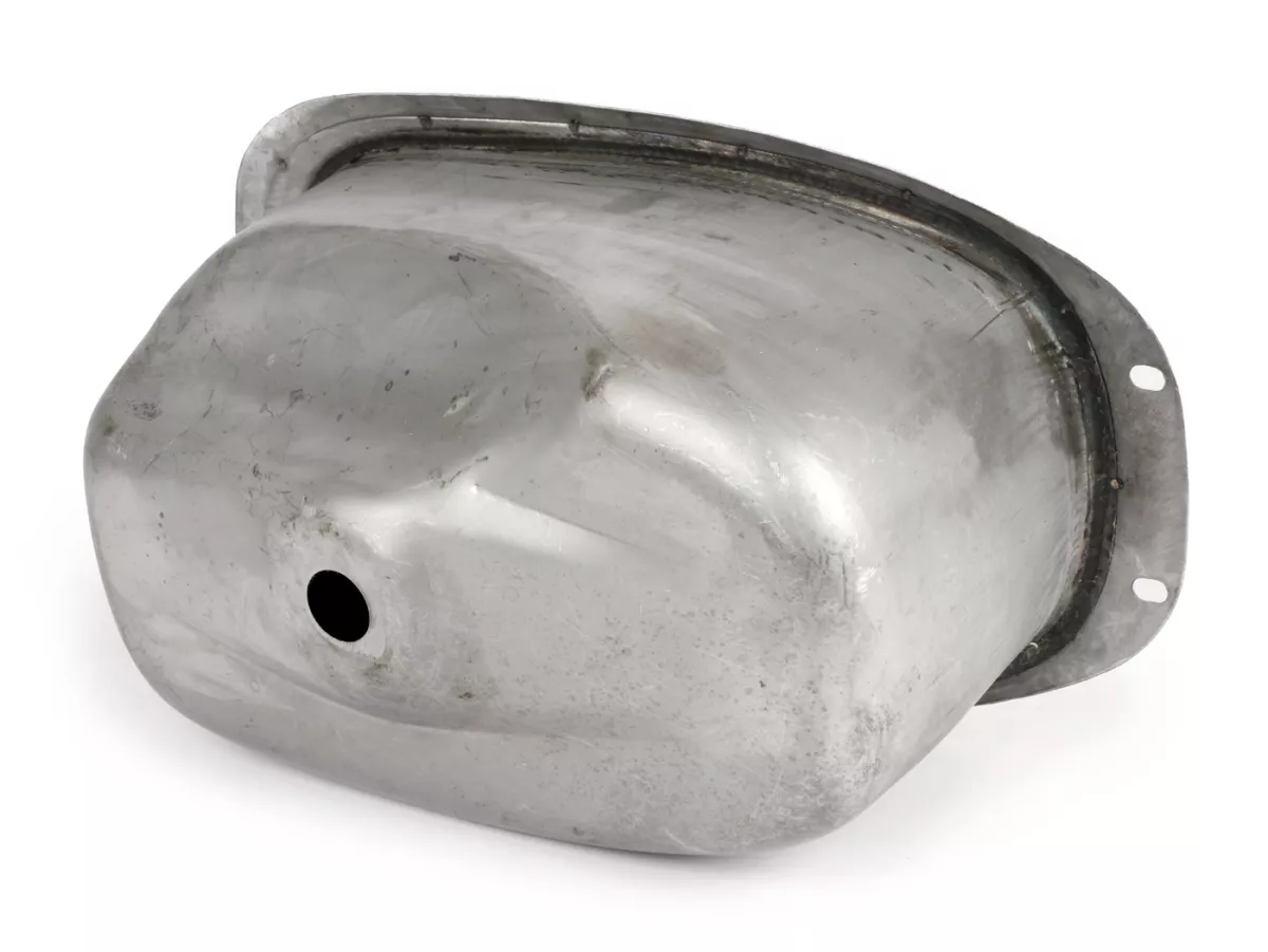 Tank -PREMIUM, oiled sheet metal, without tank cap- Vespa PX (-1984), VNA, VNB, VBA, VBB, GL150 (VLA1T), Super, Sprint150 (VLB1T), GT125 (VNL2T), GTR125 (VNL2T), TS125 (VNL3T), Rally180 (VSD1T)