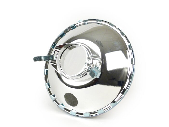 Faro delantero - CALIDAD OEM, Ø=115/120mm (cristal/exterior)- Vespa SS50 (V5SS1T), 50SR (V5SS2T), SS90 (V9SS1T), 90 Racer (V9SS2T), PV125 (VMA1T, VMA2T), ET3 VMB1T), Super (VNC1T/VBC1T) - cristal auténtico - sin tapón de faro delantero