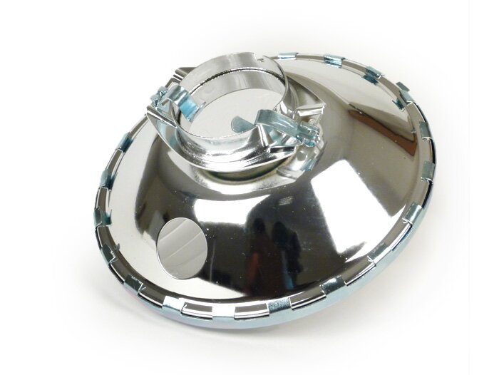 Faro delantero - CALIDAD OEM, Ø=115/120mm (cristal/exterior)- Vespa SS50 (V5SS1T), 50SR (V5SS2T), SS90 (V9SS1T), 90 Racer (V9SS2T), PV125 (VMA1T, VMA2T), ET3 VMB1T), Super (VNC1T/VBC1T) - cristal auténtico - sin tapón de faro delantero