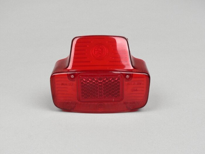 Vitre de feu arrière -BOSATTA- Vespa Antik grand - Vespa 125 VNB (VNB6T), GL (VLA1T), Sprint (VLB1T -025478), SS180 (VSC1T -0018000) - rouge