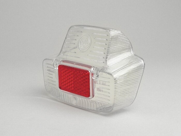 Taillight lens -BOSATTA- Vespa vintage large - Vespa 125 VNB (VNB6T), GL (VLA1T), Sprint (VLB1T till no. 025478), SS180 (VSC1T till no. 0018000) - white