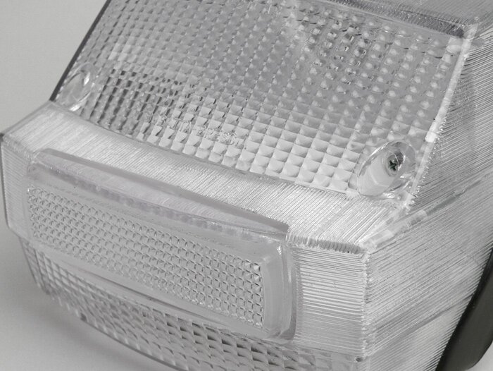 Taillight -BOSATTA- Vespa P (-1984) - white (w/o e-mark)