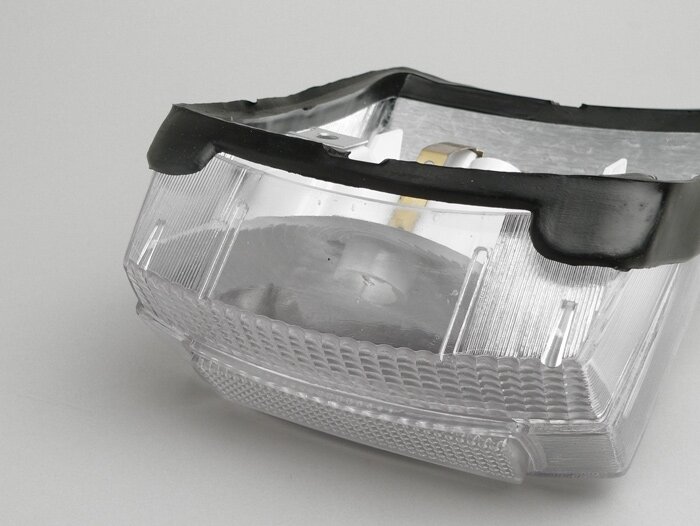 Taillight -BOSATTA- Vespa P (-1984) - white (w/o e-mark)