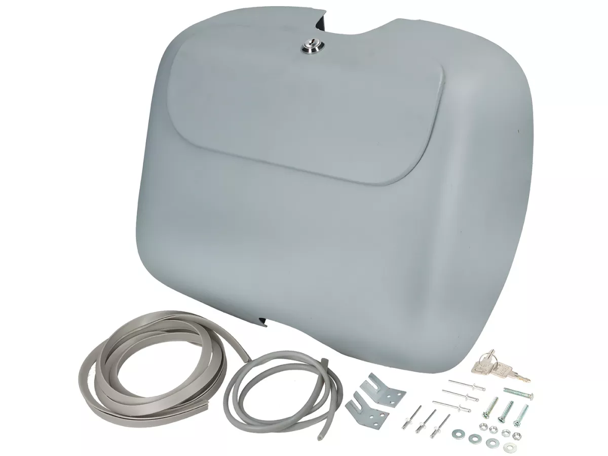 Glove box -OEM QUALITY, metal primed- Vespa GS160 2° (VSB1T, 30201-55506, round lock type) - also suitable for VSB1T, 55507- (square lock type)