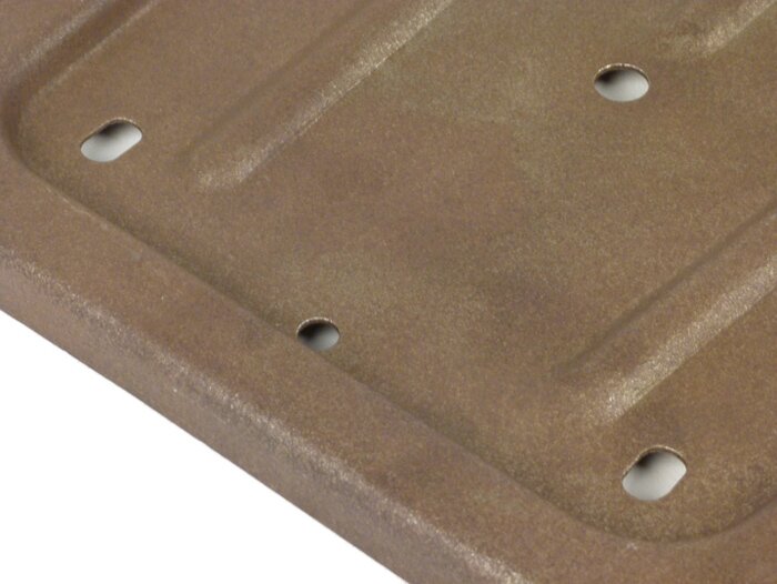 Luggage rack plate -OEM QUALITY- Vespa V50, V90, PV125, ET3 - closed, unpainted