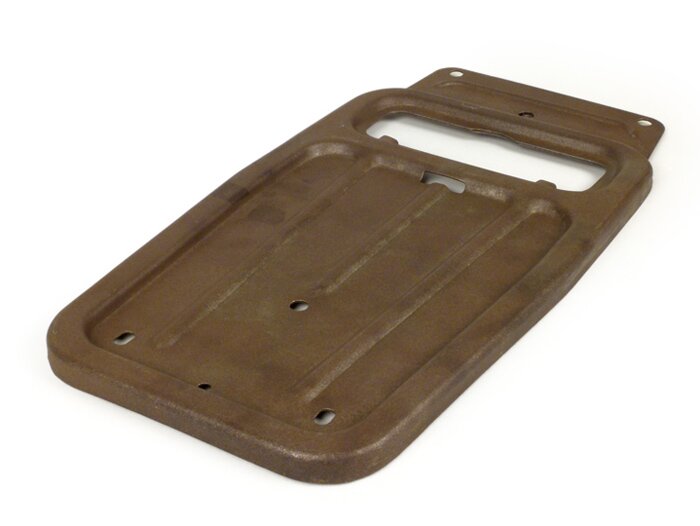 Luggage rack plate -OEM QUALITY- Vespa V50, V90, PV125, ET3 - closed, unpainted