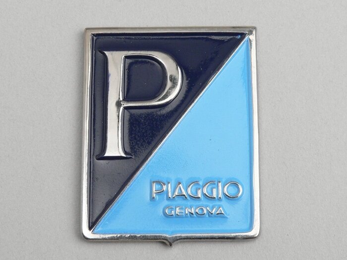 Badge horn cover -OEM QUALITY- Vespa Piaggio Genova rectangle - Vespa GS150 / GS3 (since 1955)
