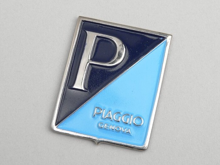 Badge horn cover -OEM QUALITY- Vespa Piaggio Genova rectangle - Vespa GS150 / GS3 (since 1955)