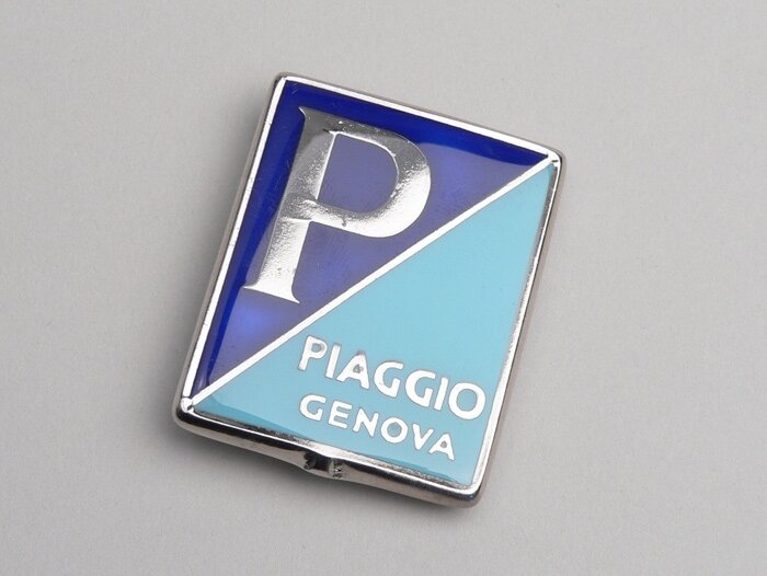 Cascade belettering -OEM KWALITEIT- Vespa Piaggio Genova rechthoek - Vespa 125 (bouwjaar 1946-1954)