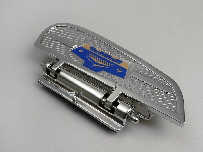 Voetplaat voor zijklep -FA ITALIA- zijzitje - Vespa Smallframe, Largeframe, Wideframe - blauw