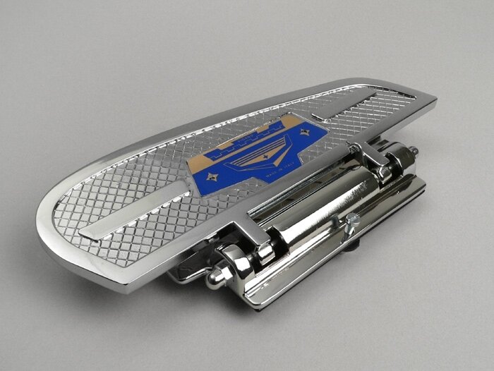 Voetplaat voor zijklep -FA ITALIA- zijzitje - Vespa Smallframe, Largeframe, Wideframe - blauw
