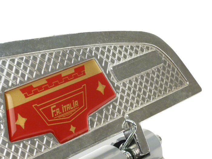 Voetplaat voor zijklep -FA ITALIA- zijzitje - Vespa Smallframe, Largeframe, Wideframe - rood