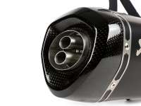 Pot d’échappement -AKRAPOVIC slip on inox Black Edition 2020- Vespa GTS125 (2009-2016), GTS250 (2005-2013), GTS300 (2008-) - GTS125 (ZAPM455), GTS/GTV 250 (ZAPM451), GTS/GTV 300 (ZAPM454), GTS 300 HPE (ZAPMA3600), GTS 300 Supertech (ZAPMA3600), GTS300 HPE