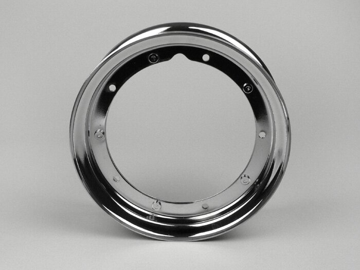 Cerchio -QUALITÀ OEM, 2.50-10 pollici, acciaio- Vespa (Tipo Cosa / SKR) -Cromo