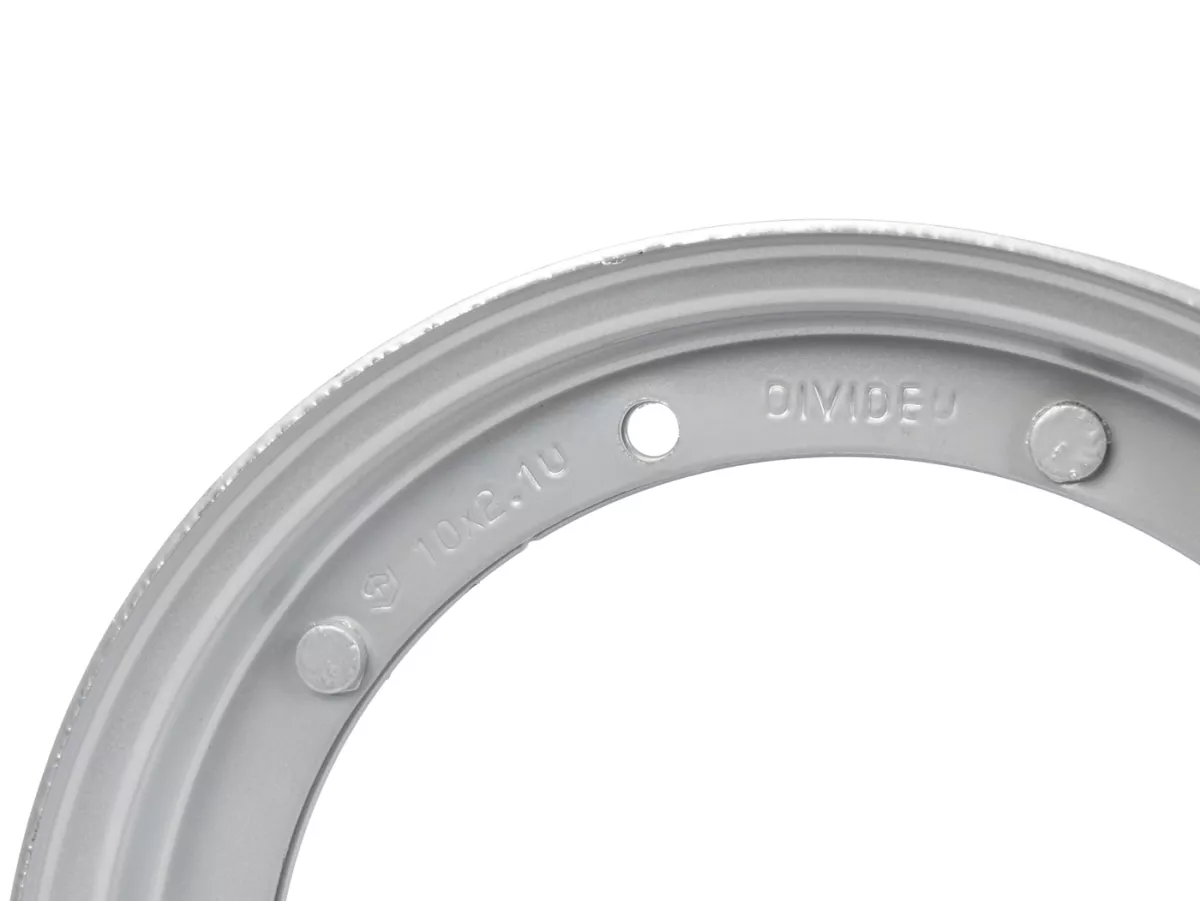 Wheel rim -PIAGGIO 2.10-10 inch, steel - Vespa (type PX) - Vespa Smallframe V50, 50N, Special, PV, ET3, PK50-125 (S/XL/XL2), Largeframe PX, T5, Sprint, Rally, GT/GTR, LML Star, Deluxe - grey