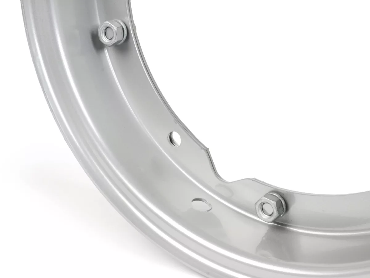 Wheel rim -PIAGGIO 2.10-10 inch, steel - Vespa (type PX) - Vespa Smallframe V50, 50N, Special, PV, ET3, PK50-125 (S/XL/XL2), Largeframe PX, T5, Sprint, Rally, GT/GTR, LML Star, Deluxe - grey
