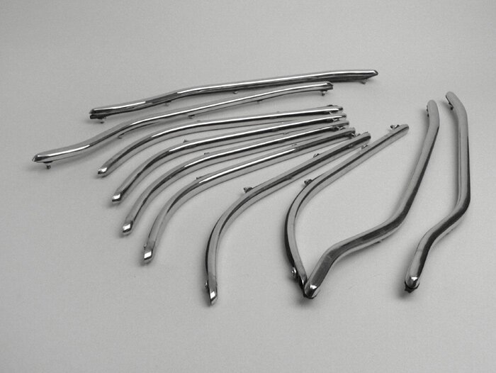 Set strip tapak -SPAQ- Lambretta LI (seri 1-2), TV (seri 2) - baja tahan karat