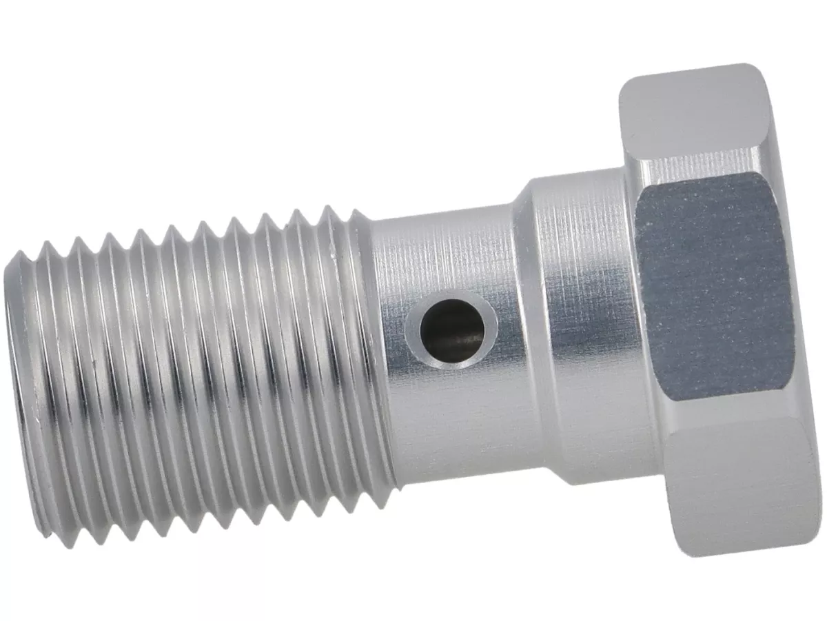 Banjo bolt -M10 x 1.00- aluminium - silver