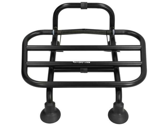 Rak bagasi depan lipat -PIAGGIO- Vespa Primavera 50 (ZAPC53100, ZAPC53200), Vespa Primavera 125 (ZAPM81100), Vespa Primavera 150 (ZAPM81200), Vespa Sprint 50 (ZAPC53101, ZAPC53201), Vespa Sprint 125 (RP8M82111, ZAPM81300, ZAPM81301) - hitam pekat