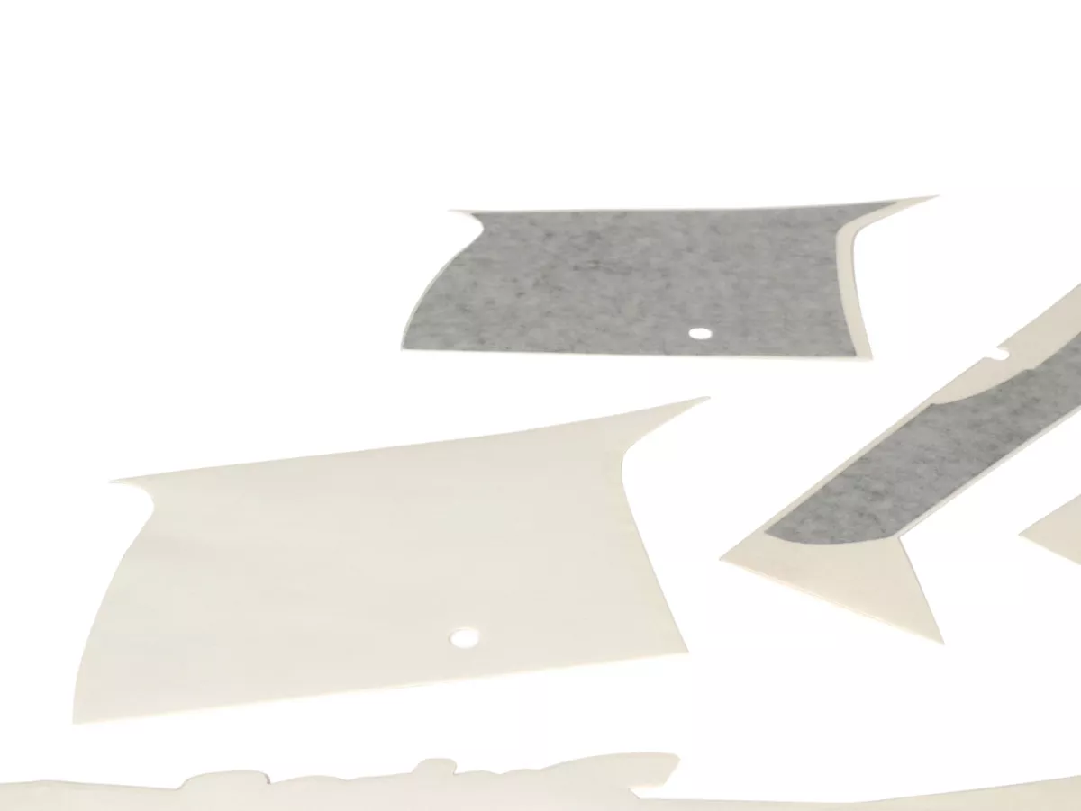 Juego de adhesivos para carenado delantero, guardabarros y trasero -PIAGGIO Sport- Vespa GTS Super, Super Sport 125-300 - negro/rojo