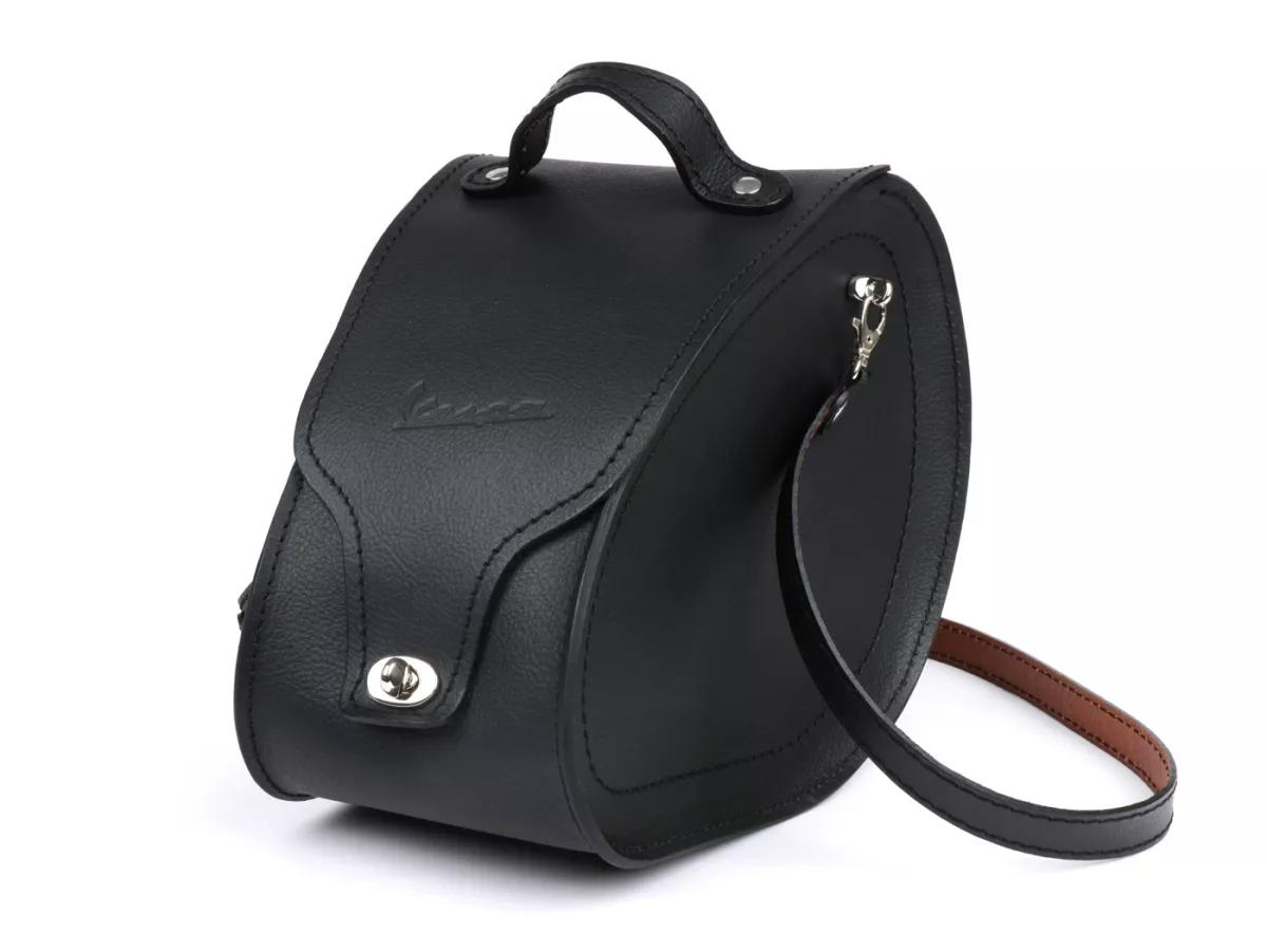 Tunnel bag -PIAGGIO, leather- Vespa GTS/Super - black
