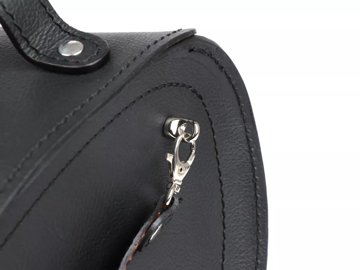 Tunnel bag -PIAGGIO, leather- Vespa GTS/Super - black