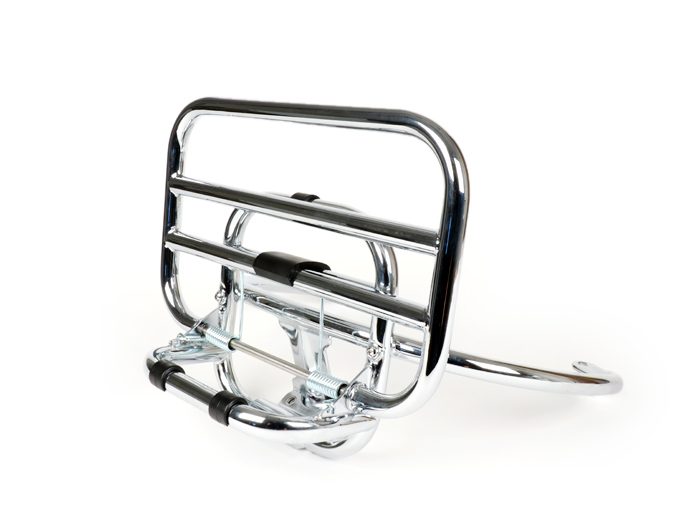 Gepäckträger klappbar hinten -PIAGGIO- Vespa GTS, GTS Super - 125-200-250-300cc - chrom - für GTS/Super Topcase