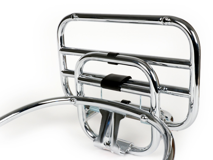 Gepäckträger klappbar hinten -PIAGGIO- Vespa GTS, GTS Super - 125-200-250-300cc - chrom - für GTS/Super Topcase
