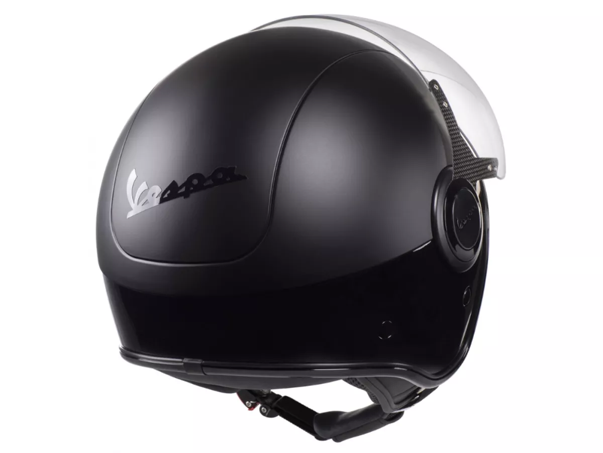 Casque -VESPA VJ- casque jet, Nero / Nero Opaco - XS (52-54cm)