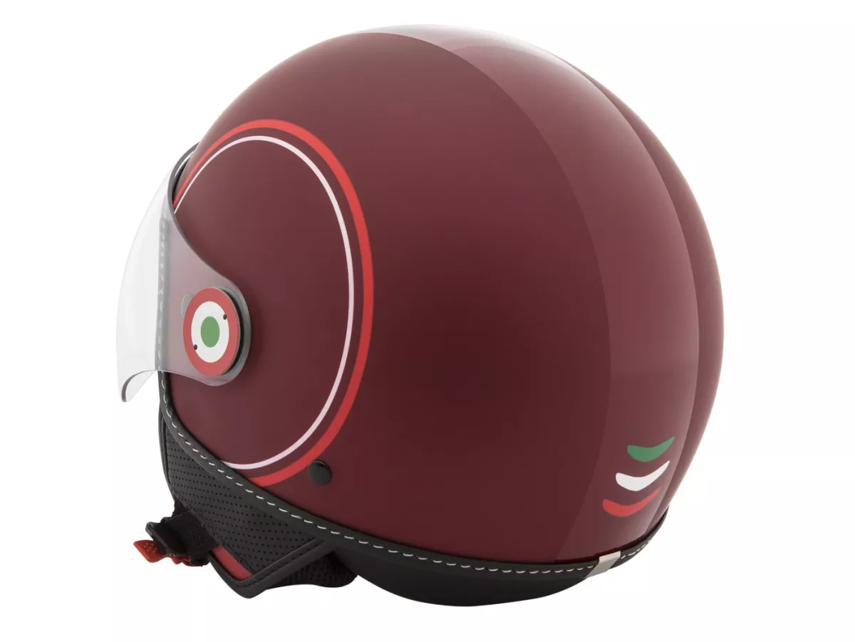 Helm -VESPA jet helmet Modernist- ABS- merah putih- XL (61-62 cm)