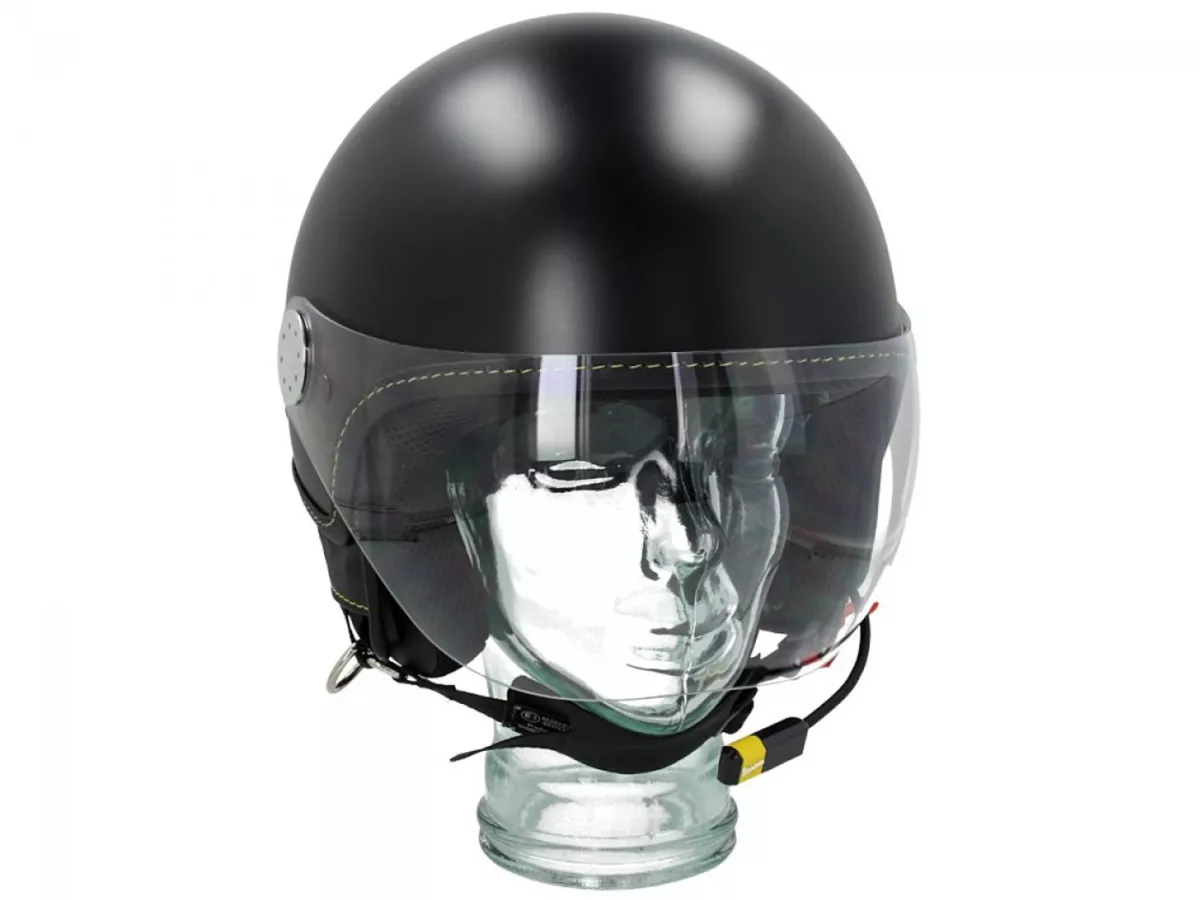 Helm -VESPA Visor BT Super Tech- hitam (nero vulcano (98/A)) - XL (61-62cm)