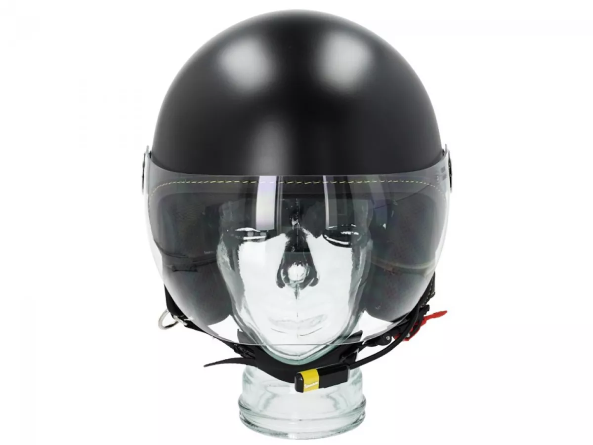 Helm -VESPA Visor BT Super Tech- hitam (nero vulcano (98/A)) - XL (61-62cm)