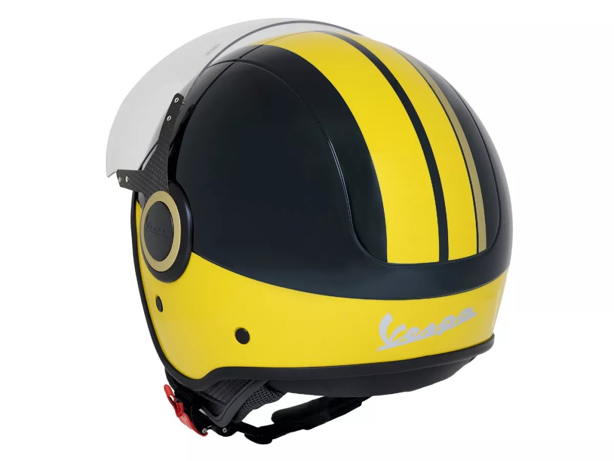 Helm -VESPA jethelm VJ- Racing Sixties- groen geel- S (55-56 cm)
