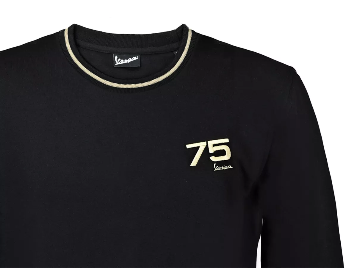Felpa -VESPA 75th Anniversary- nero L