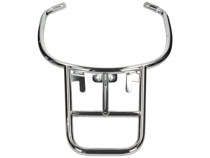 Rak bagasi belakang -PIAGGIO, dengan pegangan pegangan penumpang, untuk jenis bagasi atas Vespa LX - Vespa GT, GTL, GTV, GTS, GTS Super, GT60 - 125-200-250-300cc - chrome