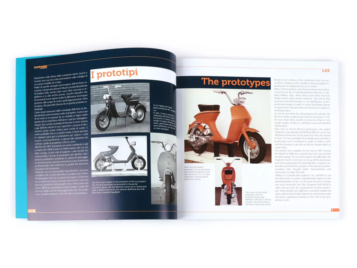 Livre -Lambretta lui, history, models and documentation- de Vittorio Tessera (italien, anglais, 120 pages, en couleur)