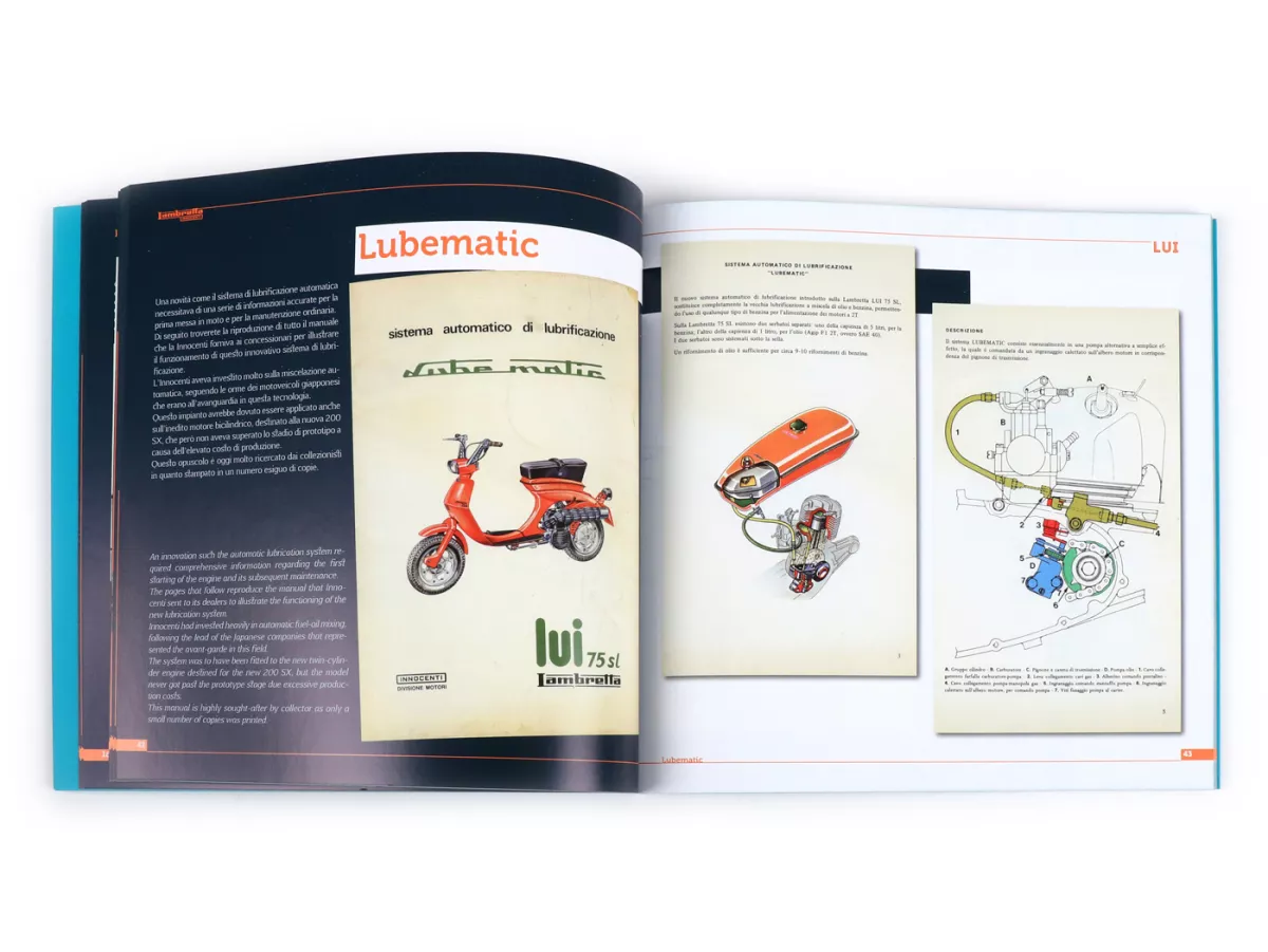 Livre -Lambretta lui, history, models and documentation- de Vittorio Tessera (italien, anglais, 120 pages, en couleur)