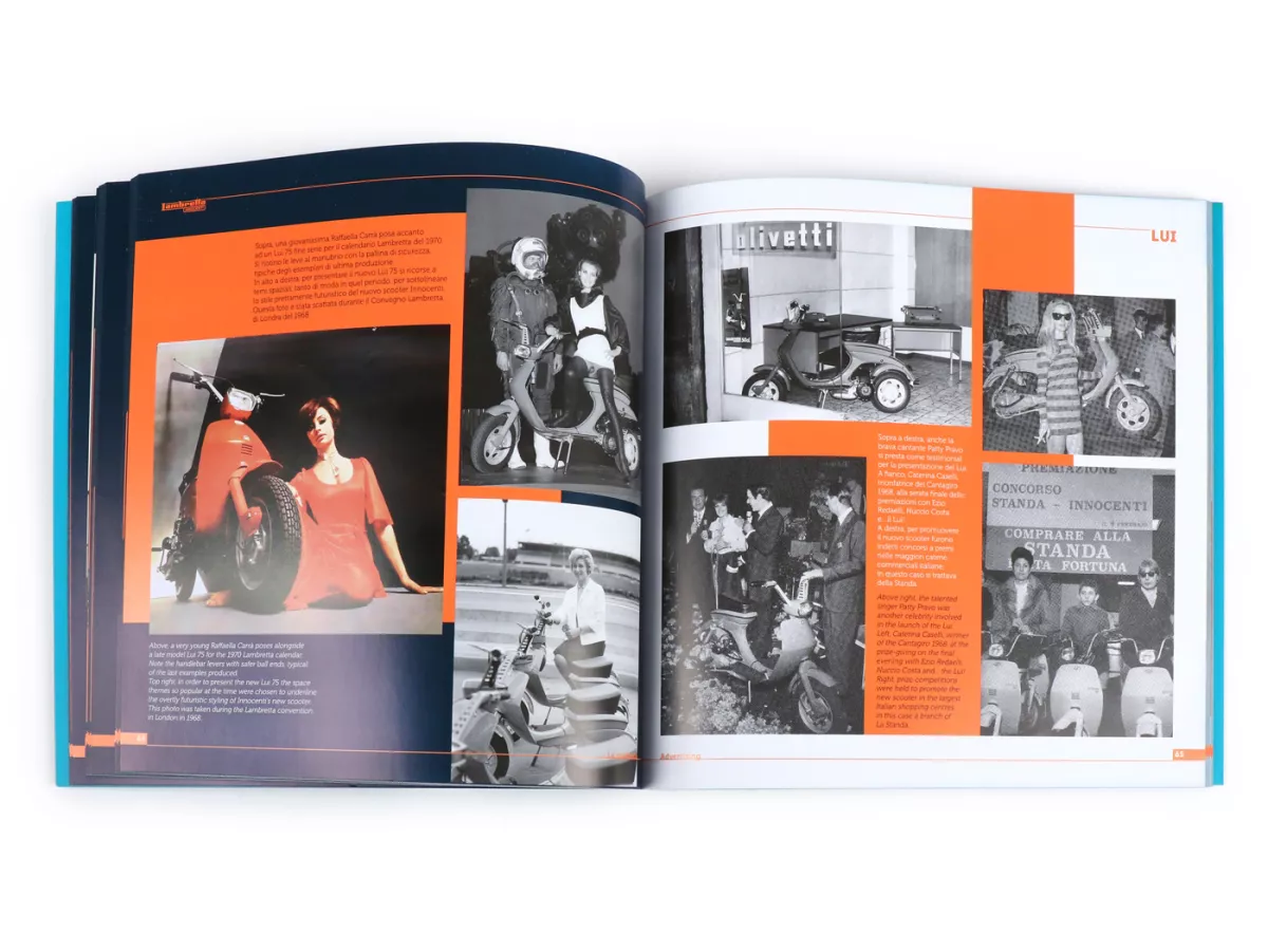 Livre -Lambretta lui, history, models and documentation- de Vittorio Tessera (italien, anglais, 120 pages, en couleur)