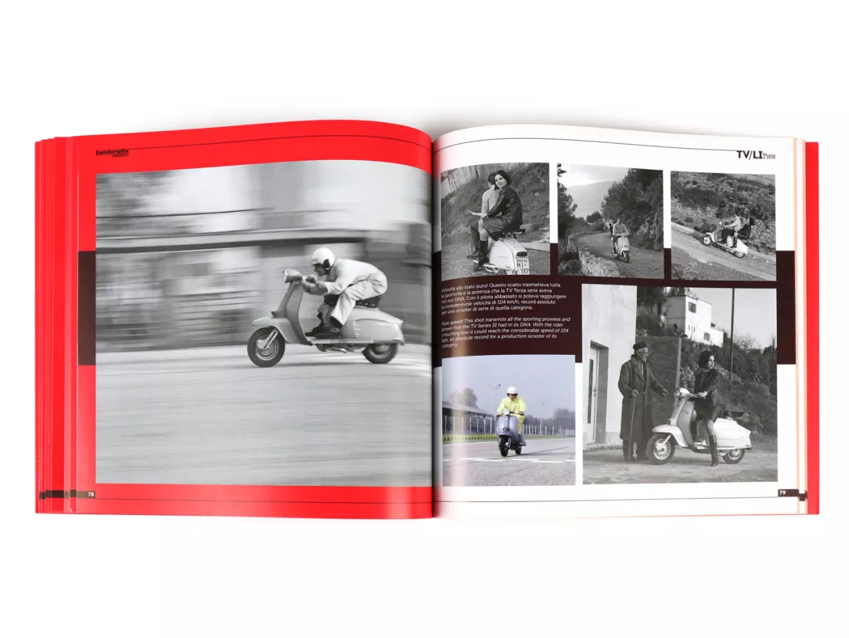 Boek -Lambretta TV, LI Series 3 Scooterlinea, geschiedenis, modellen en documentatie- door Vittorio Tessera (Italiaans, Engels, 120 pagina's, kleur)