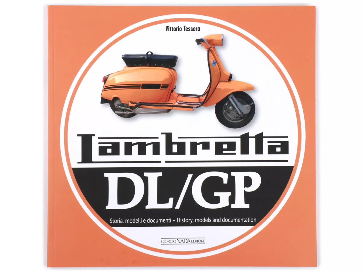 Libro -Lambretta DL / GP historia, modelos y documentación- de Vittorio Tessera (italiano, inglés, 96 páginas, color)