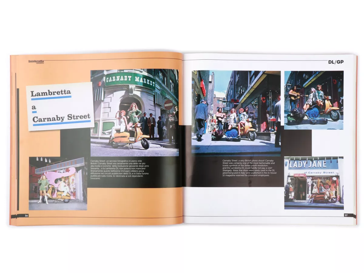 Libro -Lambretta DL / GP historia, modelos y documentación- de Vittorio Tessera (italiano, inglés, 96 páginas, color)