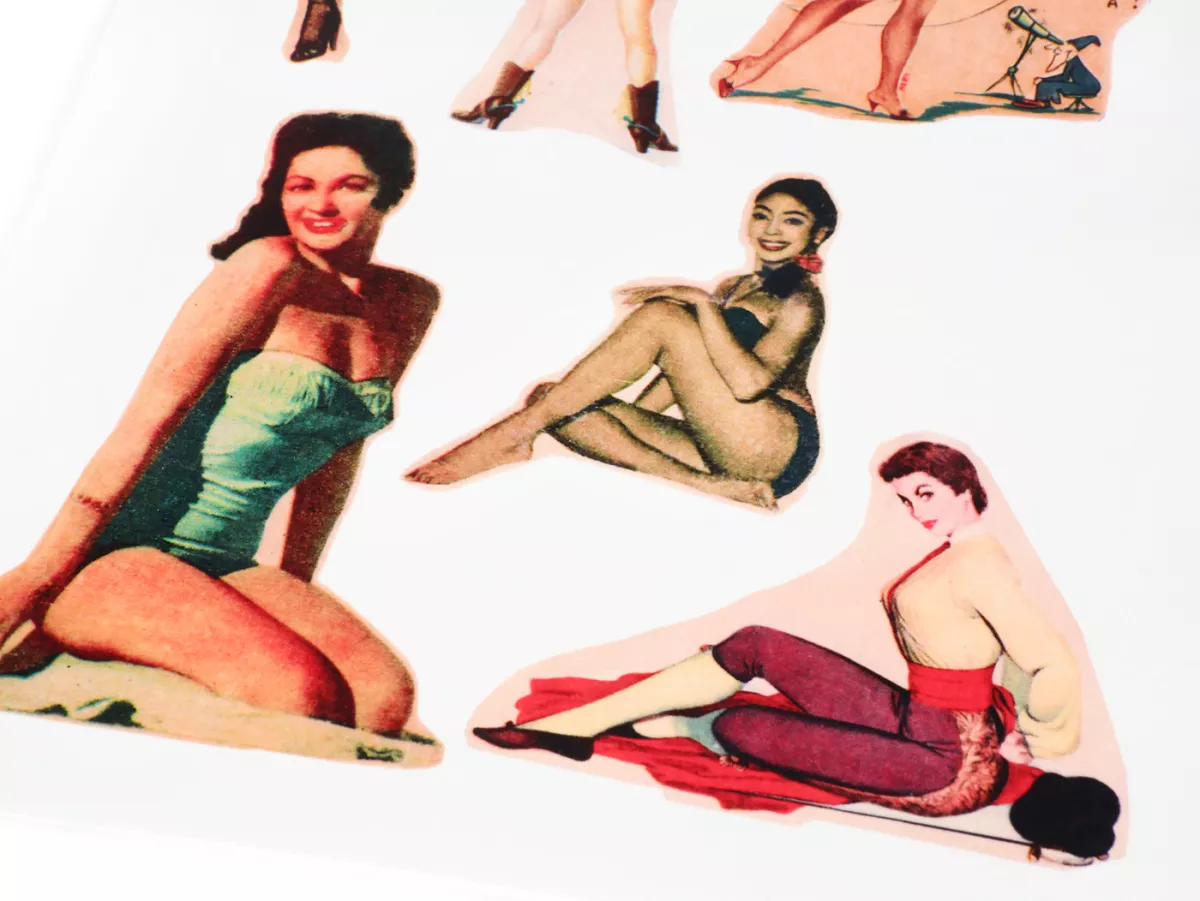 Fotos acuáticas - motivo Pin up 3, hoja DIN A4 con 6 motivos