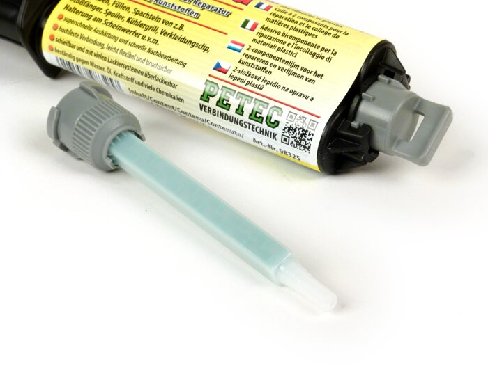 Plastreparationslim -PlastBond- 2 komponenter, 24 ml dubbel spruta inklusive blandningsrör