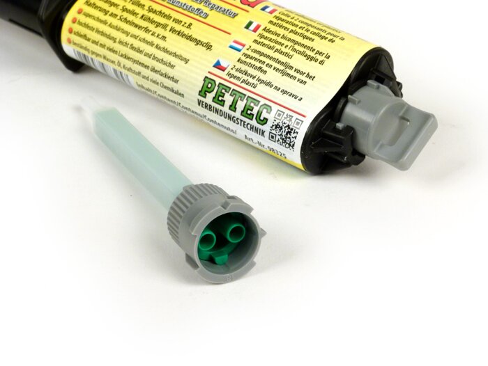 Plastreparationslim -PlastBond- 2 komponenter, 24 ml dubbel spruta inklusive blandningsrör